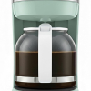 OVENTE 12-Cup Drip Coffee Maker with Borosilicate Glass Carafe, One-Touch Operation Machine, Anti-Drip System, Reusable Filter and Clear View Water Gauge, Ideal for Home or Office, Light Teal CM412LBL