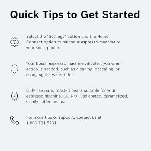 Bosch 800 Series Fully Automatic Espresso and Coffee Machine – 36 Drinks with Coffee World, Cold Brew, Double Cup, Integrated Milk Container, Smart Features, in Silver TQU60307