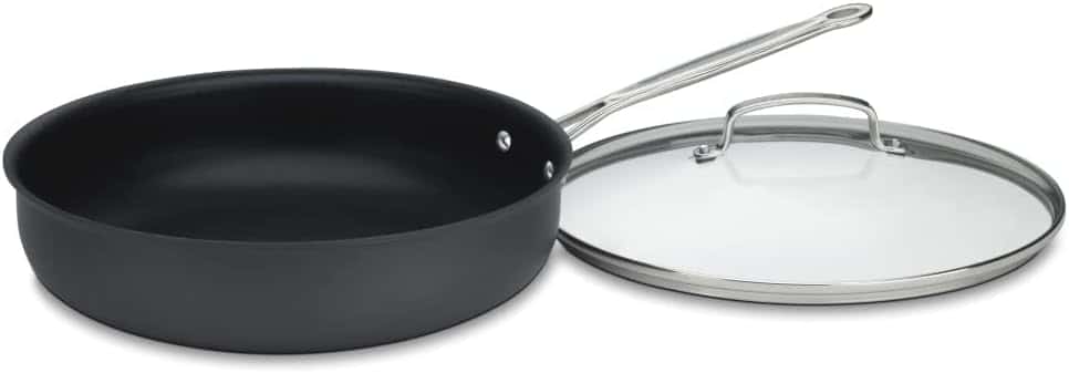 Cuisinart 12-Inch Deep Fry Pan w/Cover, Chef's Classic Nonstick Hard Anodized Collection, 622-30DFP1