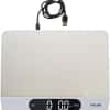 Taylor 22LB High Capacity Kitchen Food Scale with Stainless Steel Surface, Backlit Display, and USB Recharging Cord Included, White