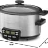 Cuisinart MSC-400 3-In-1 Cook Central 4-Quart Multi-Cooker: Slow Cooker, Brown/Saute, Steamer, Silver