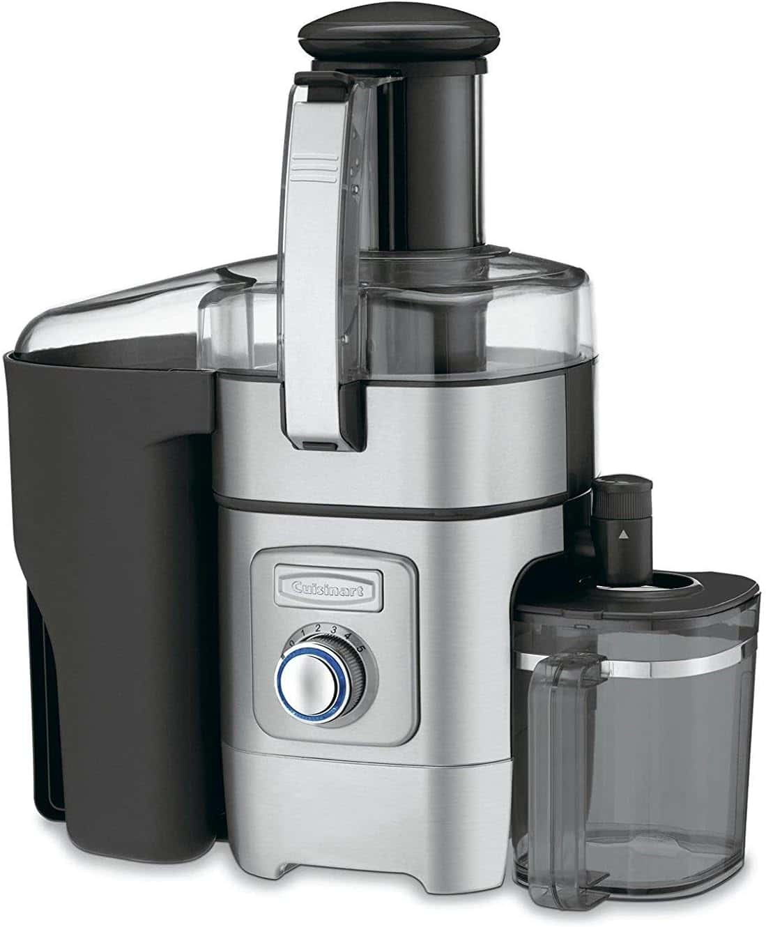 Cuisinart Juicer Machine, Die-Cast Juice Extractor for Vegetables, Lemons, Oranges & More, CJE-1000P1,Silver/Black, 15.35" x 11.8" x 19.01"