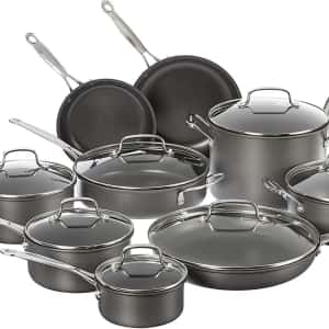 Cuisinart 17-Piece Cookware Set, Chef's Classic Nonstick Hard Anodized, 66-17