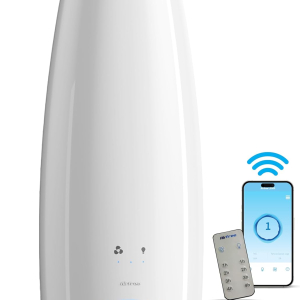 Airfree Elite Filterless Silent Room Air Purifier, No Maintenance, Destroys 99.99% Mold, Bacteria, Viruses, Activatable Capsules traps odors, smoke, area 750 sq ft (White)