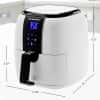 OVENTE Compact Air Fryer, 3.2 Quart Electric Hot Cooker with 1400W Power, Digital LED Touch Screen, Auto Shutoff, Dishwasher Safe Non-Stick Basket, Perfect for Healthy & Oilless Food, White FAD61302W