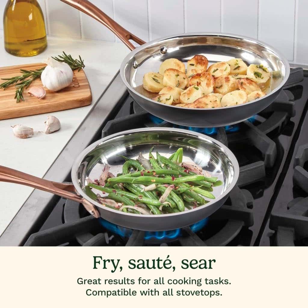 Cuisinart 2-Piece Matte Black Elegance Skillet Set, Includes 8" and 10" Skillets