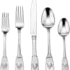 Cuisinart CFE-01-FR20 60-Piece Stainless Steel Flatware Set – French Rooster Pattern, Heavy-Gauge Handcrafted Silverware, Dishwasher Safe