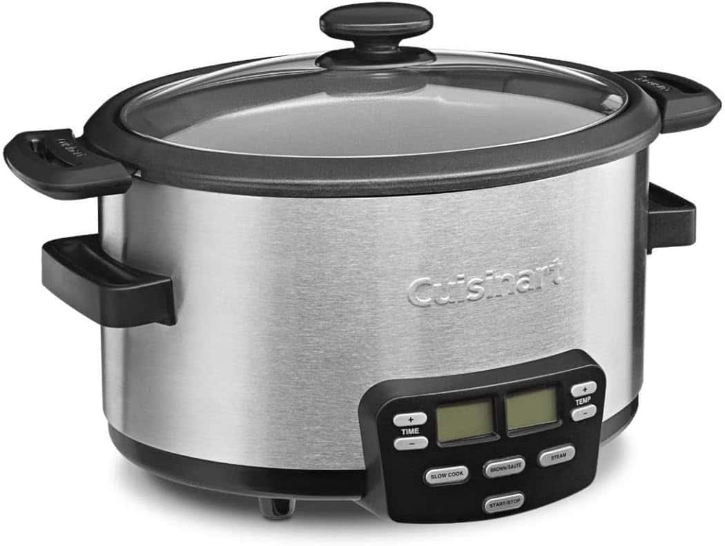 Cuisinart MSC-400 3-In-1 Cook Central 4-Quart Multi-Cooker: Slow Cooker, Brown/Saute, Steamer, Silver