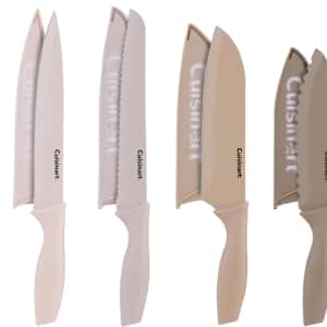 Cuisinart Advantage 12-Piece Kitchen Knife Set, Professional-Quality Nonstick Coated Stainless Steel Knives with Covers, Nonstick Color Coating for Easy Slicing, Ergonomic Handles, G1022-12P