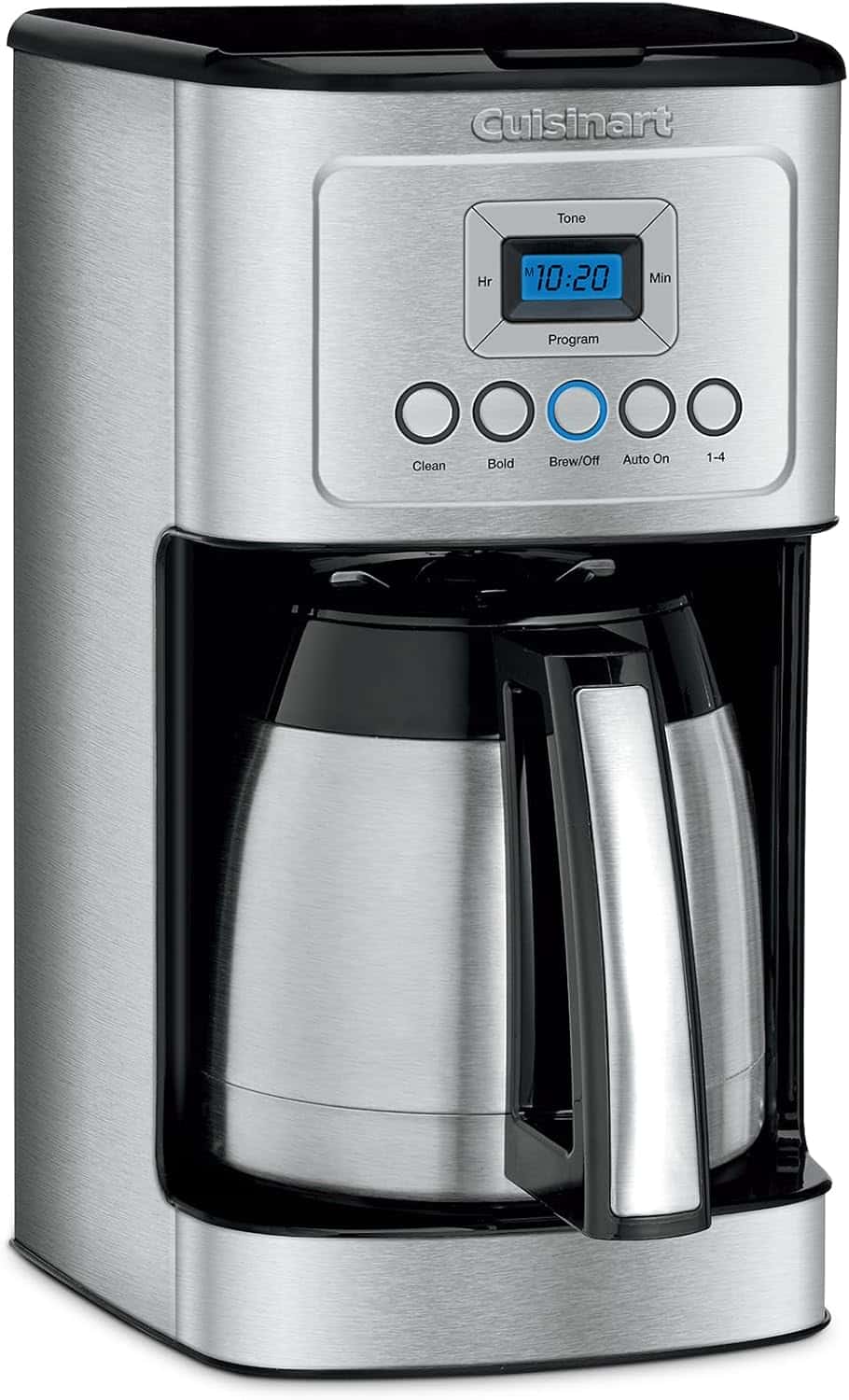 Cuisinart 12-Cup Coffee Maker, Programmable PerfecTemp Thermal Carafe Coffee Machine with 1-4 Cup Setting, Brew Strength Control and Brew Pause, Stainless Steel, DCC-3400NAS, Silver