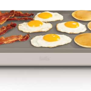 bella 12" x 22" Electric Griddle with EverGood™ Ceramic Nonstick Coating, Removable Temperature Probe, Dishwasher-Safe Drip Tray & Cool Touch Handles, Cook up to 15 Eggs, 1500 Watt, Oatmilk