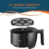 Elite Gourmet EAF-0201 Personal Compact Space Saving Electric Hot Air Fryer Oil-Less Healthy Cooker, Timer & Temperature Controls, 1000W, 2.1 Quart, Black