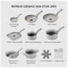 T-Fal Refresh Ceramic Pots and Pans Set, 20-Piece Nonstick Cookware Set, Stockpot, Griddle, Frying Pans, Utensils, Moon Grey