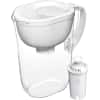 Brita Large Water Filter Pitcher for Tap and Drinking Water, Includes 1 Standard Filter, BPA-Free, Lasts Two Months, 10-Cup Capacity, Bright White
