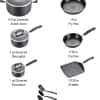 T-fal Signature Nonstick Cookware Set 12 Piece, Oven Broiler Safe 350F, Pots and Pans, Kitchen Cooking Set w/Fry Pans, Saucepans, Saute Pan, Dutch Oven, Griddle, Kitchen, Home, Dishwasher Safe, Black