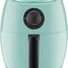 Elite Gourmet EAF0201BLX Personal Compact Space Saving Electric Hot Air Fryer Oil-Less Healthy Cooker, Timer & Temperature Controls, 1000W, 2.1 Quart, Mint