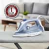 OVENTE Steam Iron for Clothes, 1200W Flat Iron with Non-Stick Ceramic Soleplate, Precise Thermostat Dial, Auto Shutoff, Self-Cleaning, Anti-Drip & 11.83oz Water Tank for Ironing Fabrics, Blue IRNL77BL