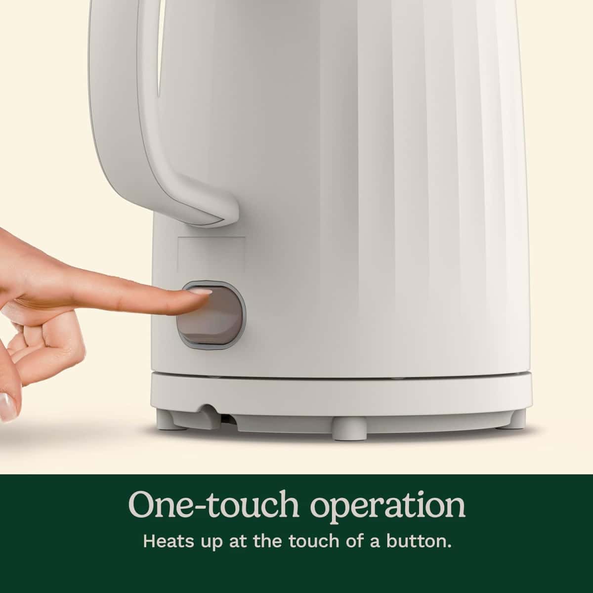 Cuisinart Soho 1-Liter Double Wall Electric Hot Water Kettle, Tea Kettle with Stainless Steel Interior, One Touch Operation to Boil Water for Tea, Hot Cocoa, or Instant Oatmeal, CK-10TR, Truffle