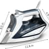 Rowenta Iron Steamer for Clothes, Focus Stainless Steel Soleplate, 400 Microsteam Holes, Powerful Steam Iron, Lightweight, Leakproof, 1725 Watts