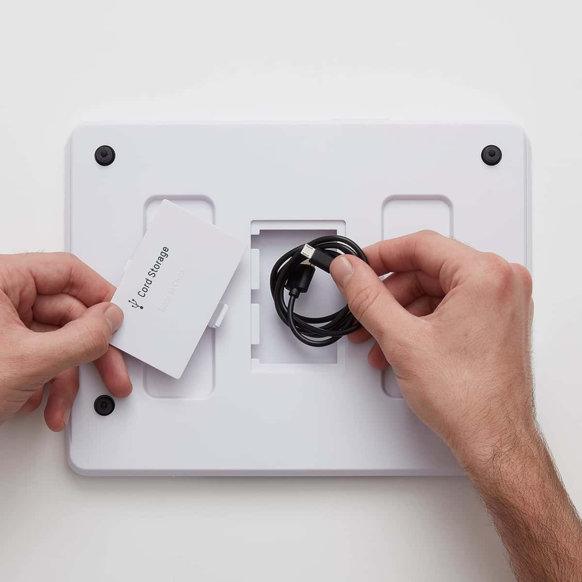 Taylor 22LB High Capacity Kitchen Food Scale with Stainless Steel Surface, Backlit Display, and USB Recharging Cord Included, White