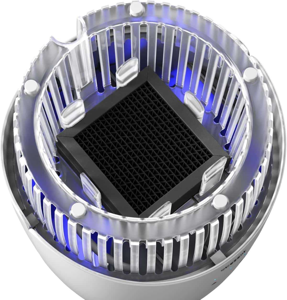 Airfree Elite Filterless Silent Room Air Purifier, No Maintenance, Destroys 99.99% Mold, Bacteria, Viruses, Activatable Capsules traps odors, smoke, area 750 sq ft (White)