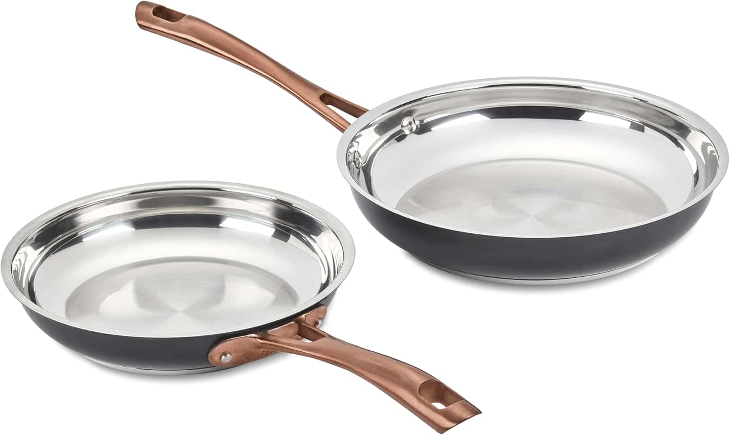 Cuisinart 2-Piece Matte Black Elegance Skillet Set, Includes 8" and 10" Skillets