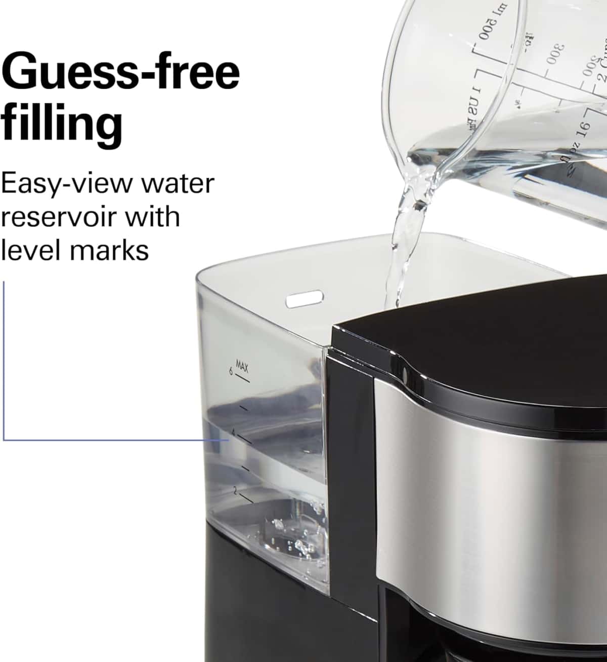 Hamilton Beach Home Barista 7-in-1 Small Coffee Maker with Seven Ways to Brew, 6 Cup Carafe, Drip, Single Serve, French Press, Pour Over, Cold Brew, Easy-Fill Reservoir, Black (46251)