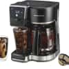 Hamilton Beach 2-Way 12 Cup Programmable Drip Hot and Iced Coffee Maker & Single Serve Coffee Machine, Glass Carafe, Auto Pause and Pour, Black (47500J)