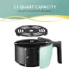 Elite Gourmet EAF0201BLX Personal Compact Space Saving Electric Hot Air Fryer Oil-Less Healthy Cooker, Timer & Temperature Controls, 1000W, 2.1 Quart, Mint