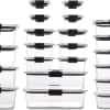 Rubbermaid Brilliance BPA Free 44-Piece Food Storage Containers Set Airtight Leak-Proof with Lids for Meal Prep Lunch and Leftovers