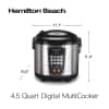 Hamilton Beach Digital Programmable Rice and Slow Cooker & Food Steamer, 20 Cups Cooked (10 Cups Uncooked), 14 Pre-Programmed Settings for Sear Sauté, Hot Cereal, Soup, Nonstick Pot, Stainless Steel (37571MN)