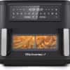 71xjgAuNLzL._AC_SL1500_ Elite Gourmet EAF1055D Dual Zone Air Fryer Oven, 11QT. Capacity with Divider, Sync Finish, Dishwasher Safe Basket, 10 Preset Functions, 1600-Watts, with Recipe Booklet, Black