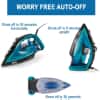 T-Fal Ultraglide Steam Iron for Clothes Durilium Soleplate, Precision Tip, Anti-Drip, Auto-Off 1800 Watts Ironing, Steaming FV5841U0