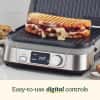 Cuisinart Electric Griddler FIVE Countertop Grill, Enjoy 5-in-1 Functions Including Panini Press, LCD Display, Wide Temperature Range, and Sear Function, Nonstick Plates, GR-5NAS, Stainless Steel