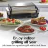 Hamilton Beach Electric Indoor Searing Grill with Adjustable Temperature Control to 450F, 118 sq. in. Surface Serves 6, PFAS-Free Removable Nonstick Grate, Stainless Steel (25360)
