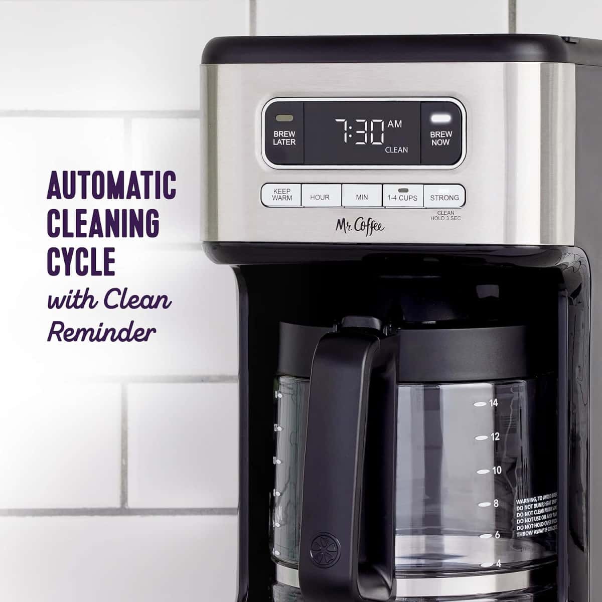 Mr. Coffee 14 Cup Programmable Coffee Maker Stainless Steel