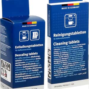 Bosch Cleaning and Maintenance Set for Fully Automatic Coffee Machines - 6 Descaling Tablets + 10 Cleaning Tablets - Removes Limescale & Coffee Residues for Optimal Performance