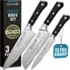 Cutluxe Chef Knife Set, 3 PCS Professional Chef's Knife Set – Razor Sharp German Steel, Full Tang, Ergonomic Handles - Artisan Series