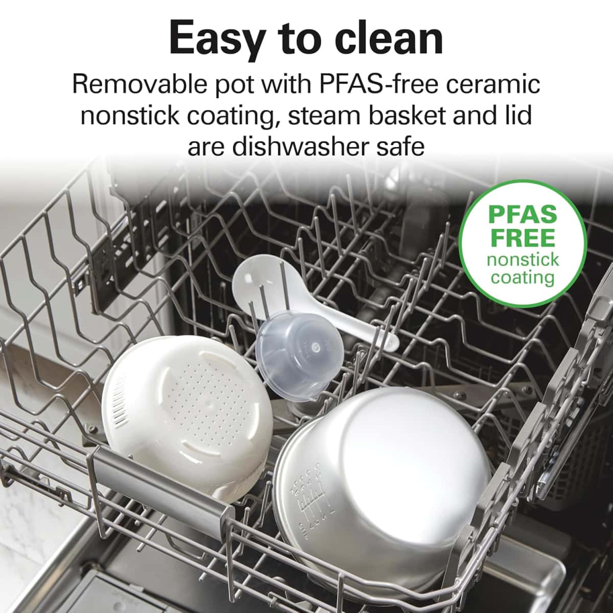 Hamilton Beach Digital Programmable Rice Cooker & Food Steamer, with Slow Hard-Boiled Egg Functions, Egg/Steam Tray, Small & Compact, 6 Cups Cooked (3 Uncooked), Stainless Steel (37524)