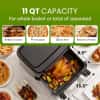 81ZDjOJe5+L._AC_SL1500_ Elite Gourmet EAF1055D Dual Zone Air Fryer Oven, 11QT. Capacity with Divider, Sync Finish, Dishwasher Safe Basket, 10 Preset Functions, 1600-Watts, with Recipe Booklet, Black