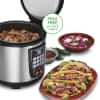 Hamilton Beach Digital Programmable Rice and Slow Cooker & Food Steamer, 20 Cups Cooked (10 Cups Uncooked), 14 Pre-Programmed Settings for Sear Sauté, Hot Cereal, Soup, Nonstick Pot, Stainless Steel (37571MN)
