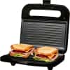OVENTE Electric Panini Press Grill with Nonstick Plates, LED Indicator Lights, Thermostat Control, Cool Touch Handle, Compact Sandwich Maker Perfect for Cooking Breakfast, Snacks & More, Black GP0401B