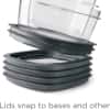 Rubbermaid 28-Piece Clear/Grey Food Storage Containers, Premium Snap Bases, and Various Size Lids, Perfect for Meal Prep, Leftovers, and Dishwasher Safe
