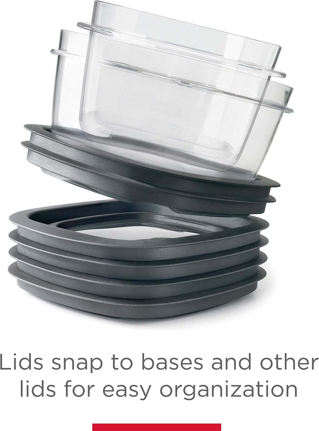 Rubbermaid 28-Piece Clear/Grey Food Storage Containers, Premium Snap Bases, and Various Size Lids, Perfect for Meal Prep, Leftovers, and Dishwasher Safe