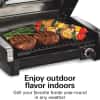 Hamilton Beach Electric Indoor Searing Grill with Viewing Window & Adjustable Temperature Control to 450F, 118 sq. in. Surface Serves 6, PFAS-Free Removable Nonstick Grate, Stainless Steel