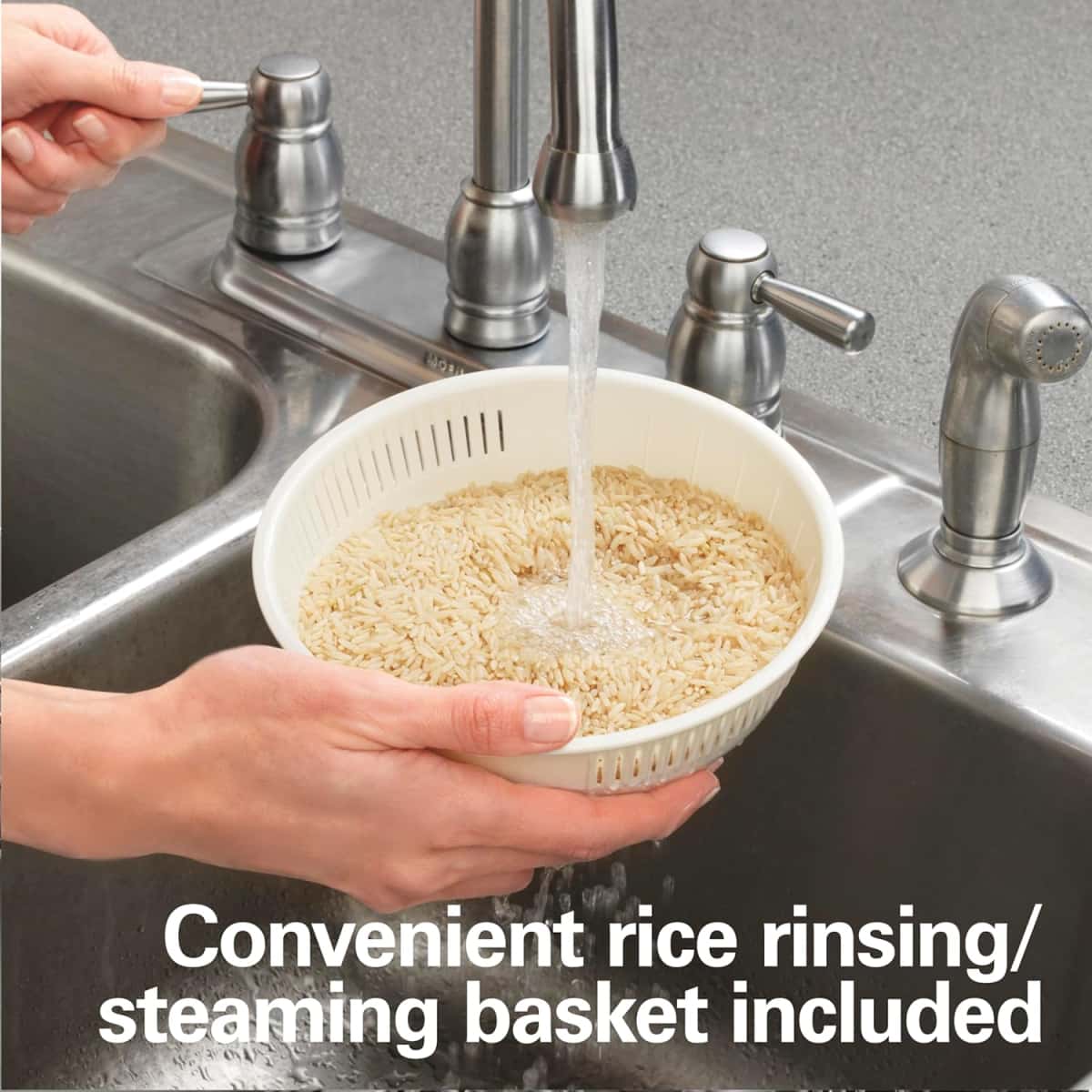 Hamilton Beach Digital Programmable Rice and Slow Cooker & Food Steamer, 20 Cups Cooked (10 Cups Uncooked), 14 Pre-Programmed Settings for Sear Sauté, Hot Cereal, Soup, Nonstick Pot, Stainless Steel (37571MN)