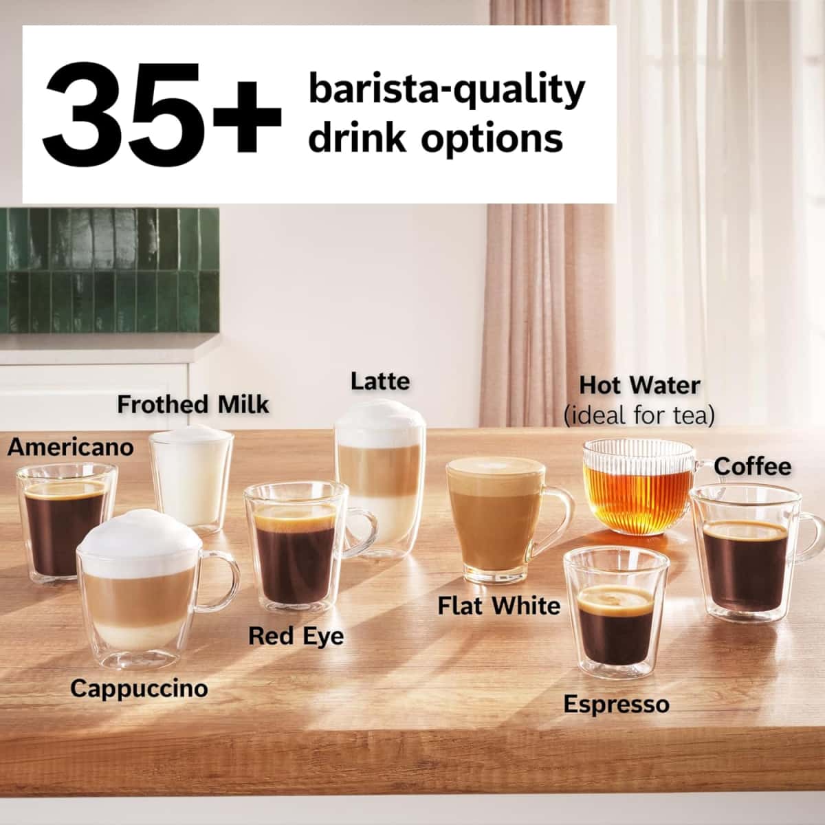 Bosch 800 Series Fully Automatic Espresso and Coffee Machine – 36 Drinks with Coffee World, Cold Brew, Double Cup, Integrated Milk Container, Smart Features, in Silver TQU60307