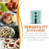 Elite Gourmet EAF-3218BL Personal 1.1Qt Compact Space Saving Electric Hot Air Fryer Oil-Less Healthy Cooker, Timer & Temperature Controls, PFOA Free, Mint
