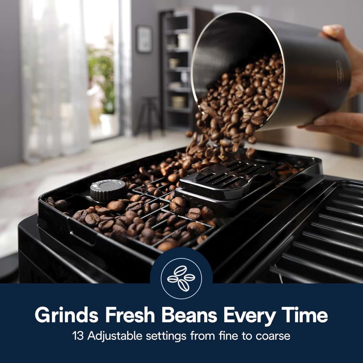 De'Longhi Magnifica Start Automatic Espresso Machine with Manual Milk Frother & Built in Grinder - 3 One-Touch Recipes, Easy-to-Clean, Home Barista Coffee Maker for Lattes, Cappuccino, Iced Coffee