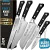Cutluxe Kitchen Knives, 5 Pcs Chef's Knife Set – Razor Sharp German Steel, Full Tang, Ergonomic Handles – Artisan Series